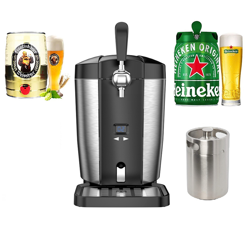Wine Beer Distillation - 5L Keg Beer Dispenser, Portable Refrigerated