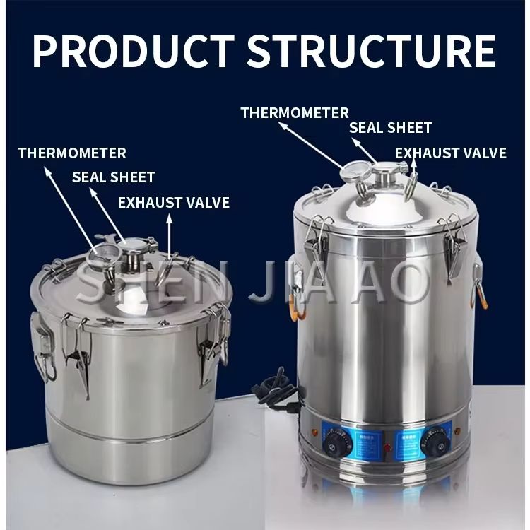 Wine Beer Distillation - 30L Stainless Steel Alcohol Distiller Home