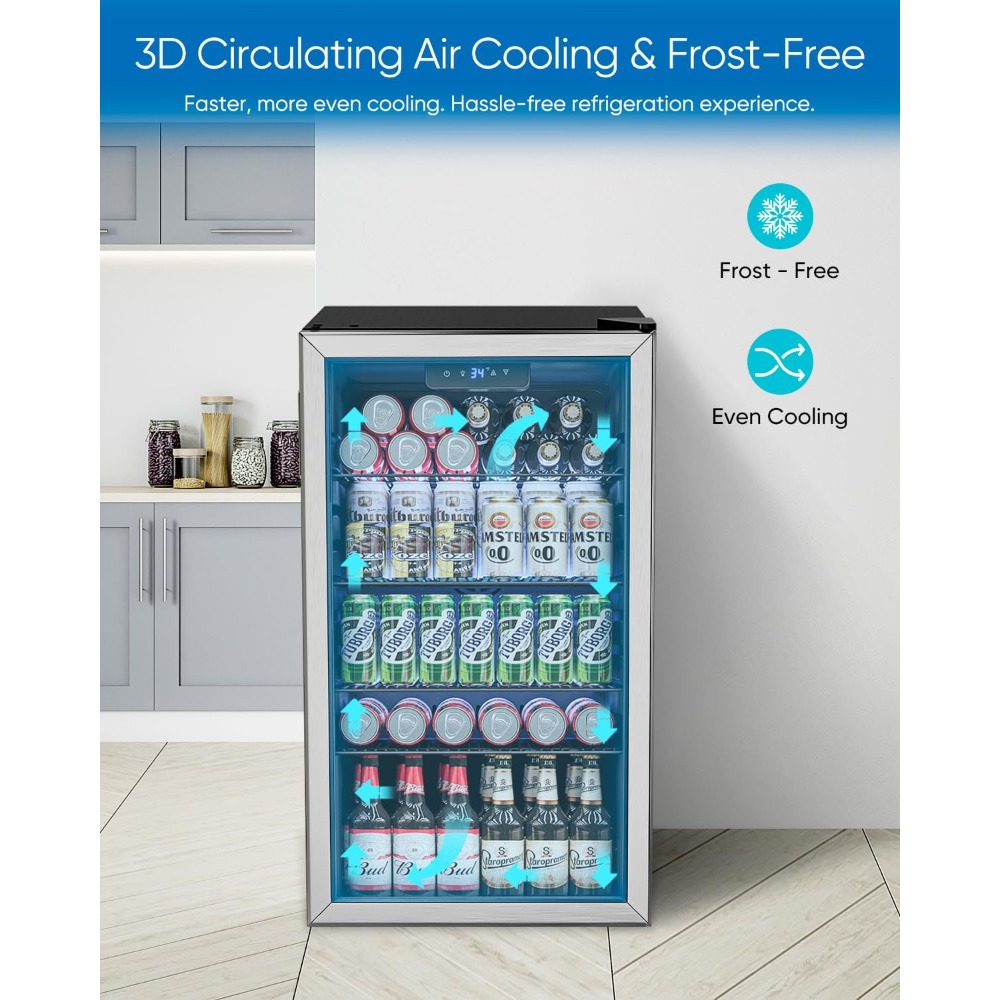 Beverage Refrigerator Cooler - - Wine Beer Fridge Small 评论和价格