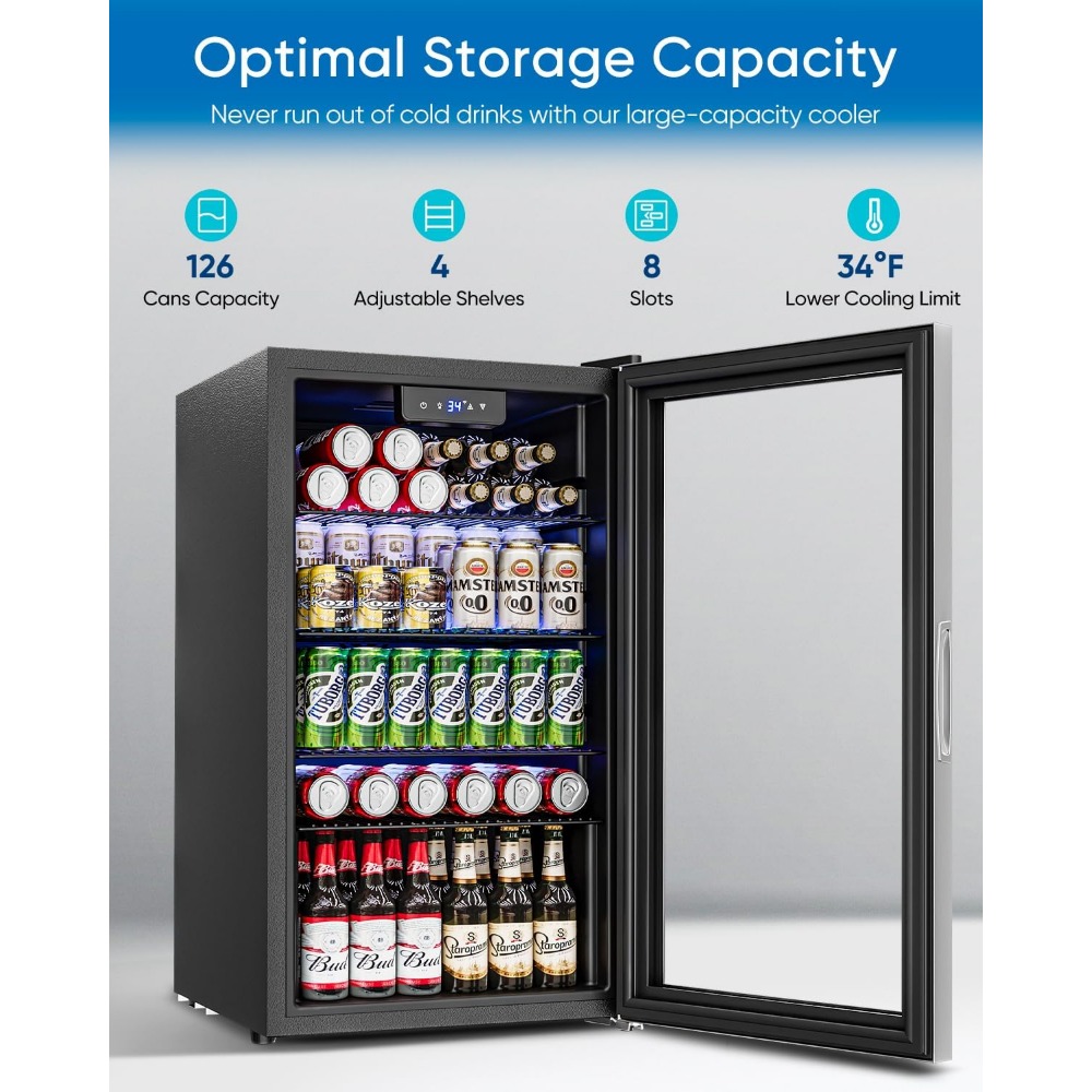 Beverage Refrigerator Cooler - - Wine Beer Fridge Small 评论和价格
