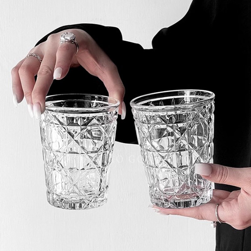 2pcs 310ml Vintage Diamond Pat - Wine Beer Drink 评论和价格