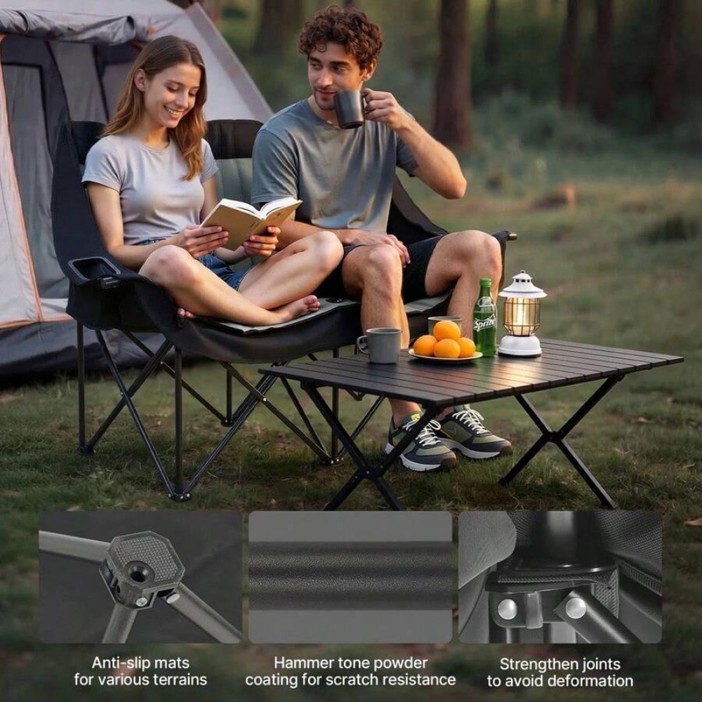 Oversized Double Camping Chair - Wine Bag Carry Two 评论和价格