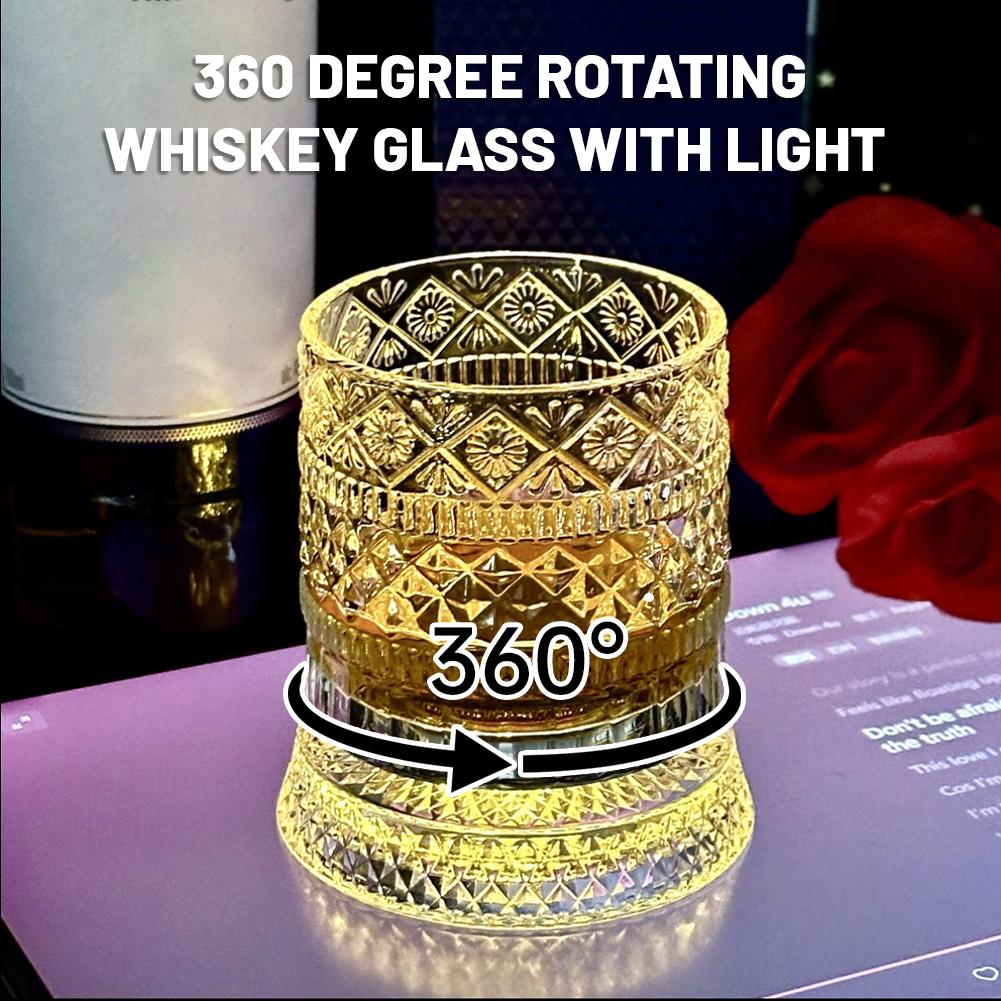 Rotating Whiskey Glass Creativ - Wine Beer Drink 评论和价格