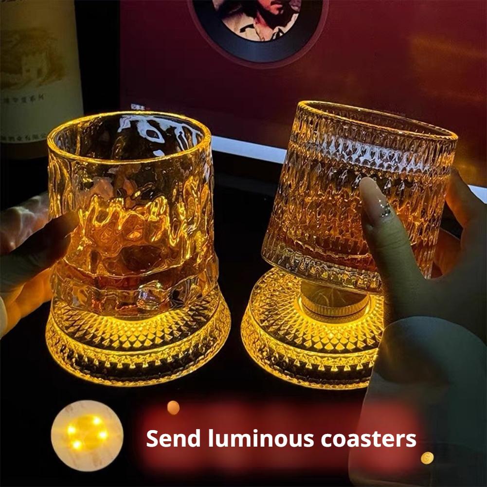 Rotating Whiskey Glass Creativ - Wine Beer Drink 评论和价格