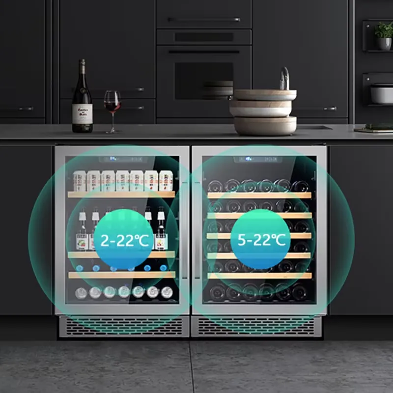 48 Bottle Wine Fridge Dual Gla - Wine Beer Fridge Cabinet 评论和价格