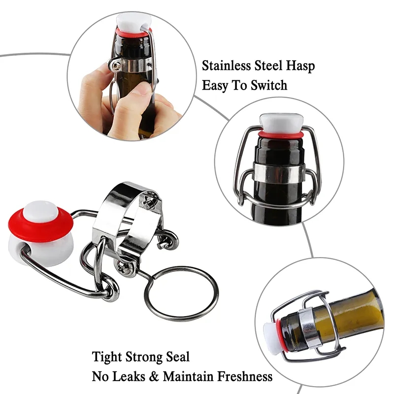 Flip Top Cap Stopper Swing Top - Wine Root Beer 评论和价格