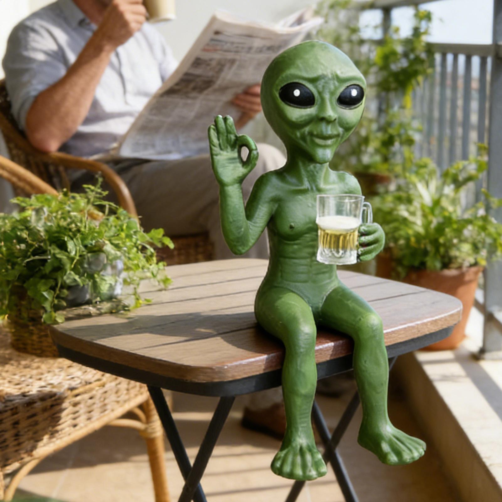 Funny Figurines Small Resin Be - Wine Beer Drink 评论和价格