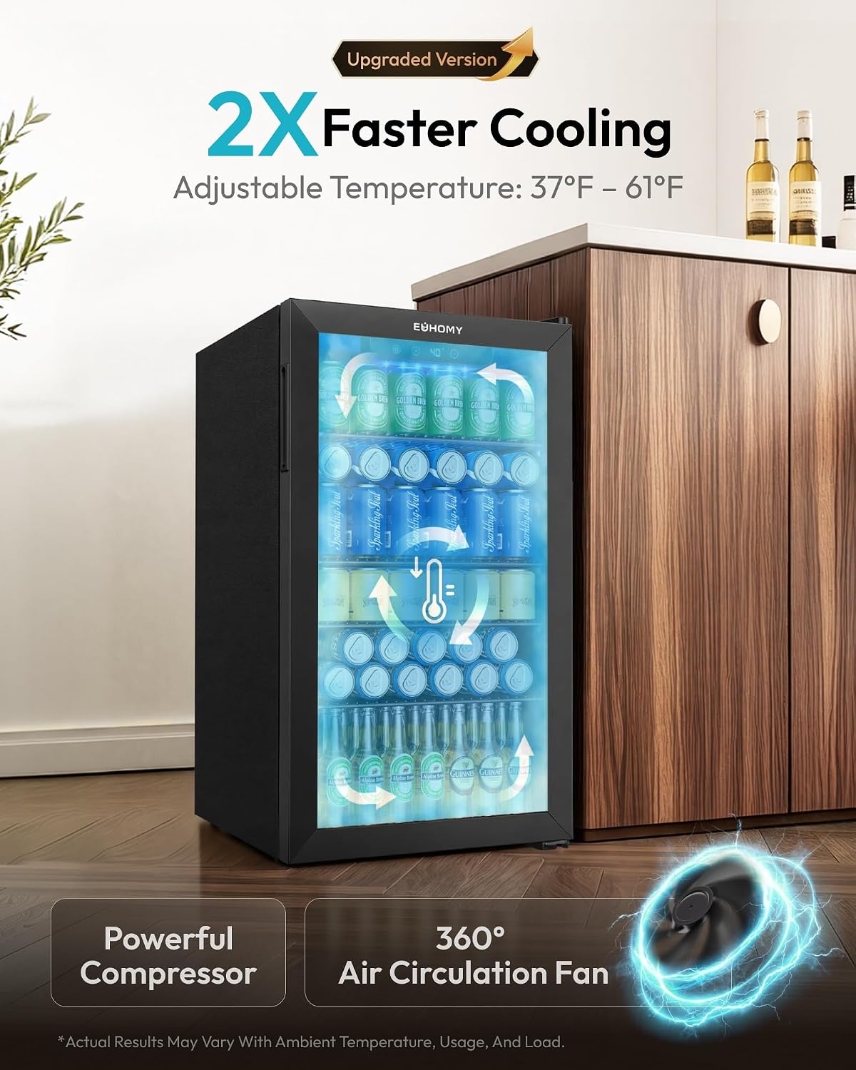 Mini Fridge 130 Can Beverage C - Wine Beer Mini Fridge 评论和价格