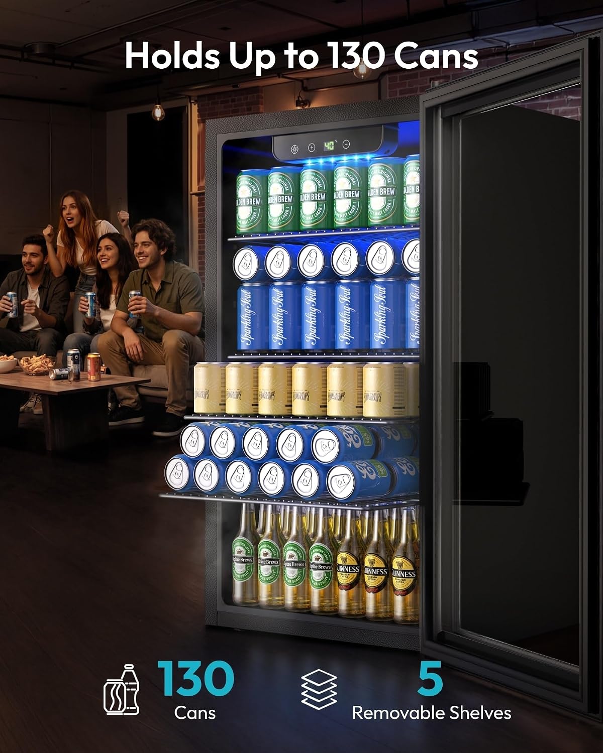 Mini Fridge 130 Can Beverage C - Wine Beer Mini Fridge 评论和价格
