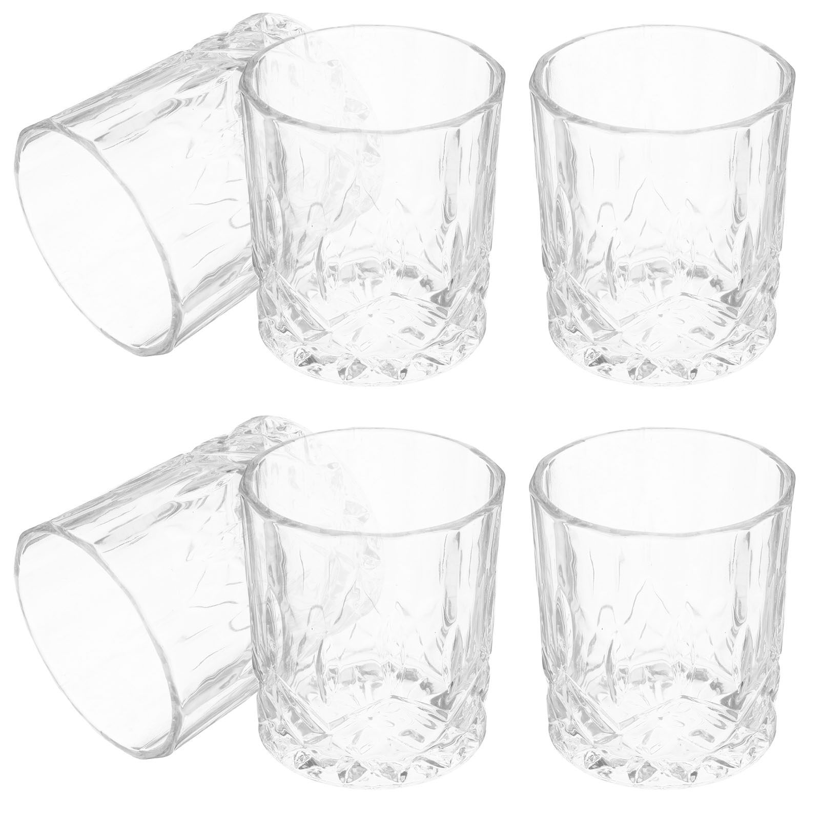 6Pcs Whiskey Glass Set Unique  - Wine Beer Drink 评论和价格