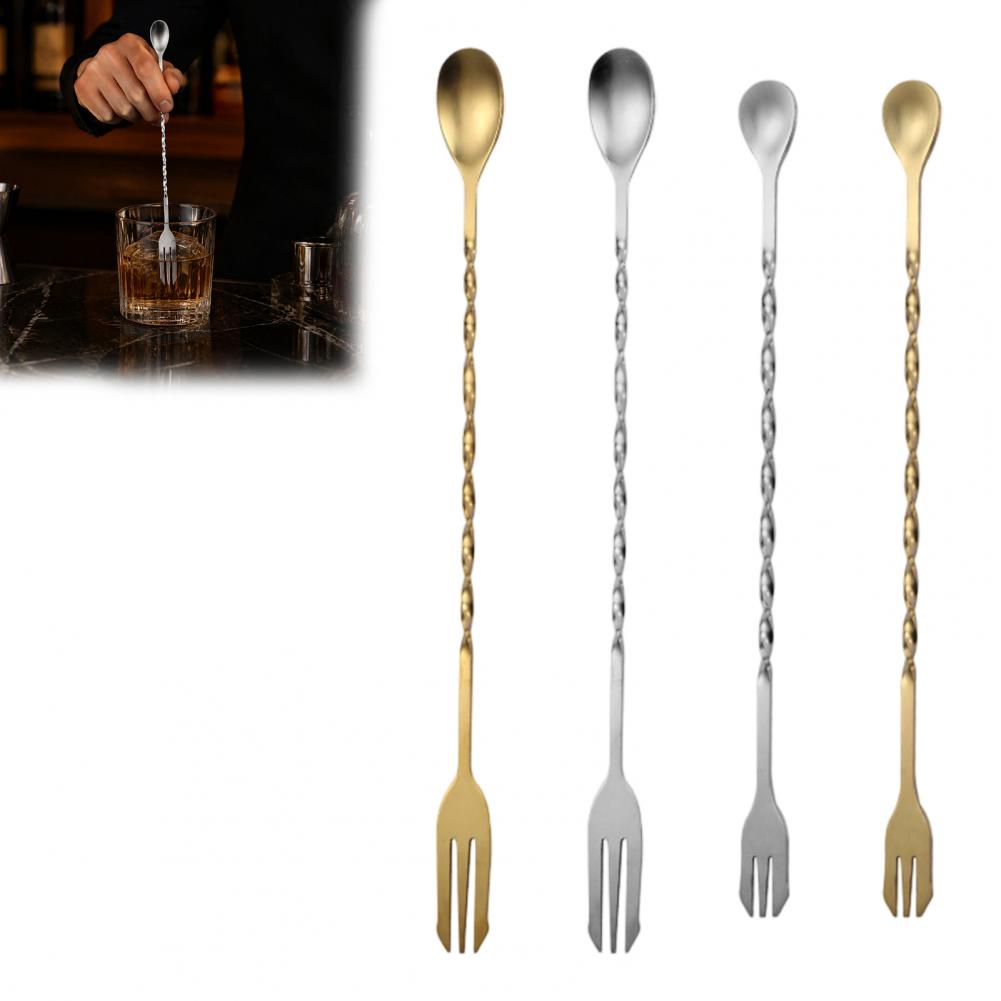 Stainless Steel Cocktail Stirr - Bar Spoon Twisted 评论和价格