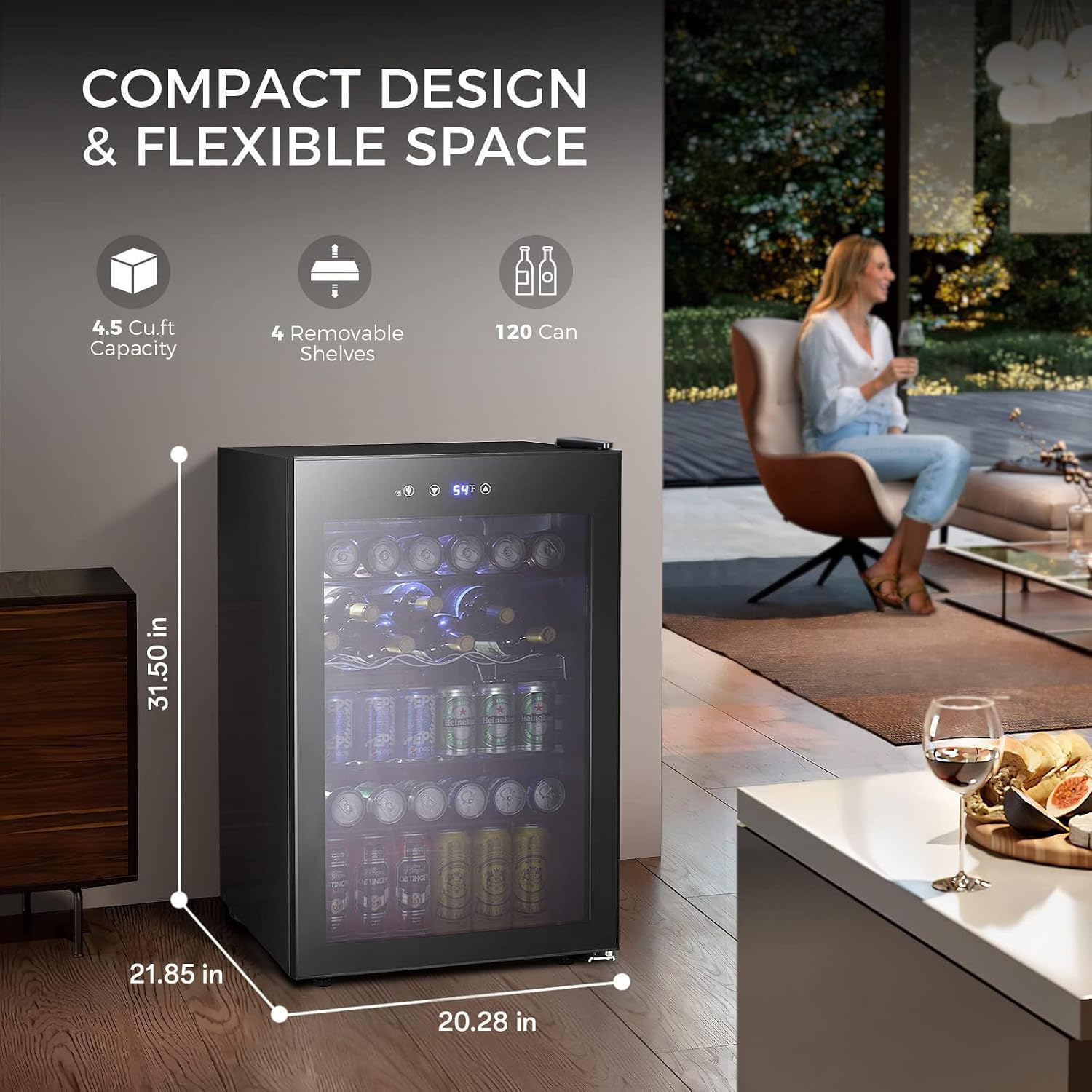 4.5 Cu.ft Beverage Cooler, 145 - Wine Beer Mini Fridge 评论和价格