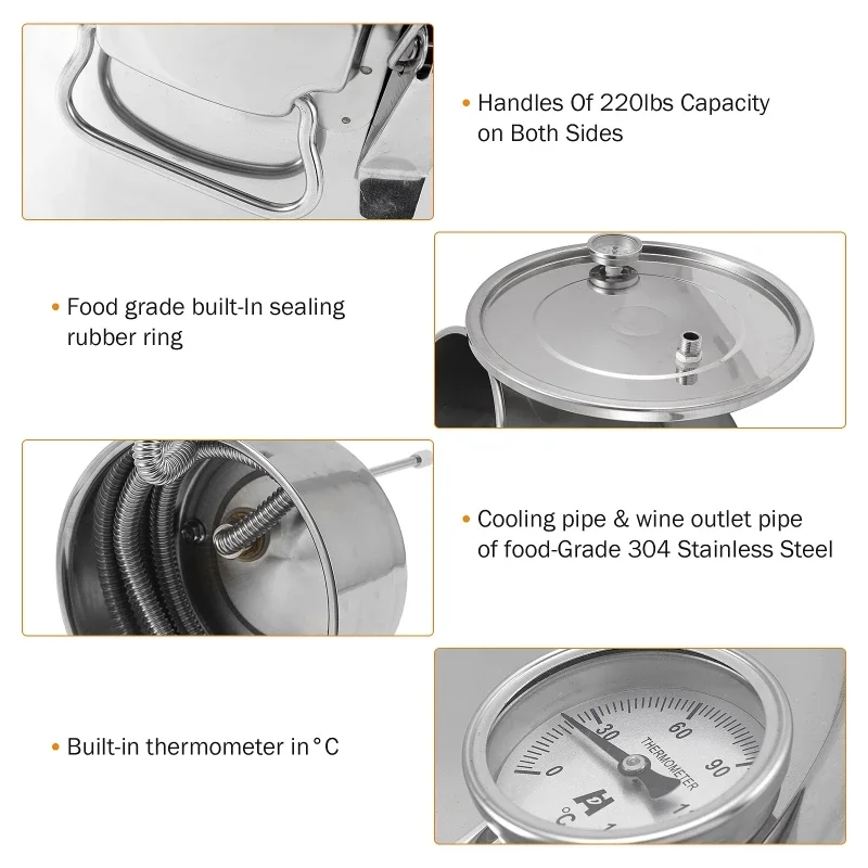 22L Alcohol Brewing Distiller  - Wine Beer Distillation 评论和价格