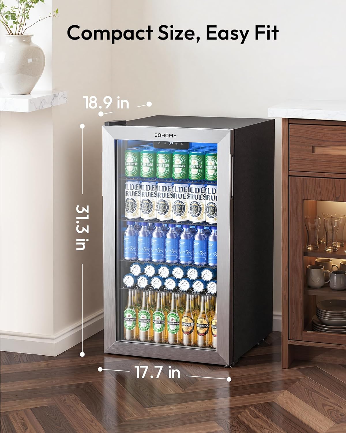Mini Fridge 130 Can Beverage R - Wine Beer Mini Fridge 评论和价格