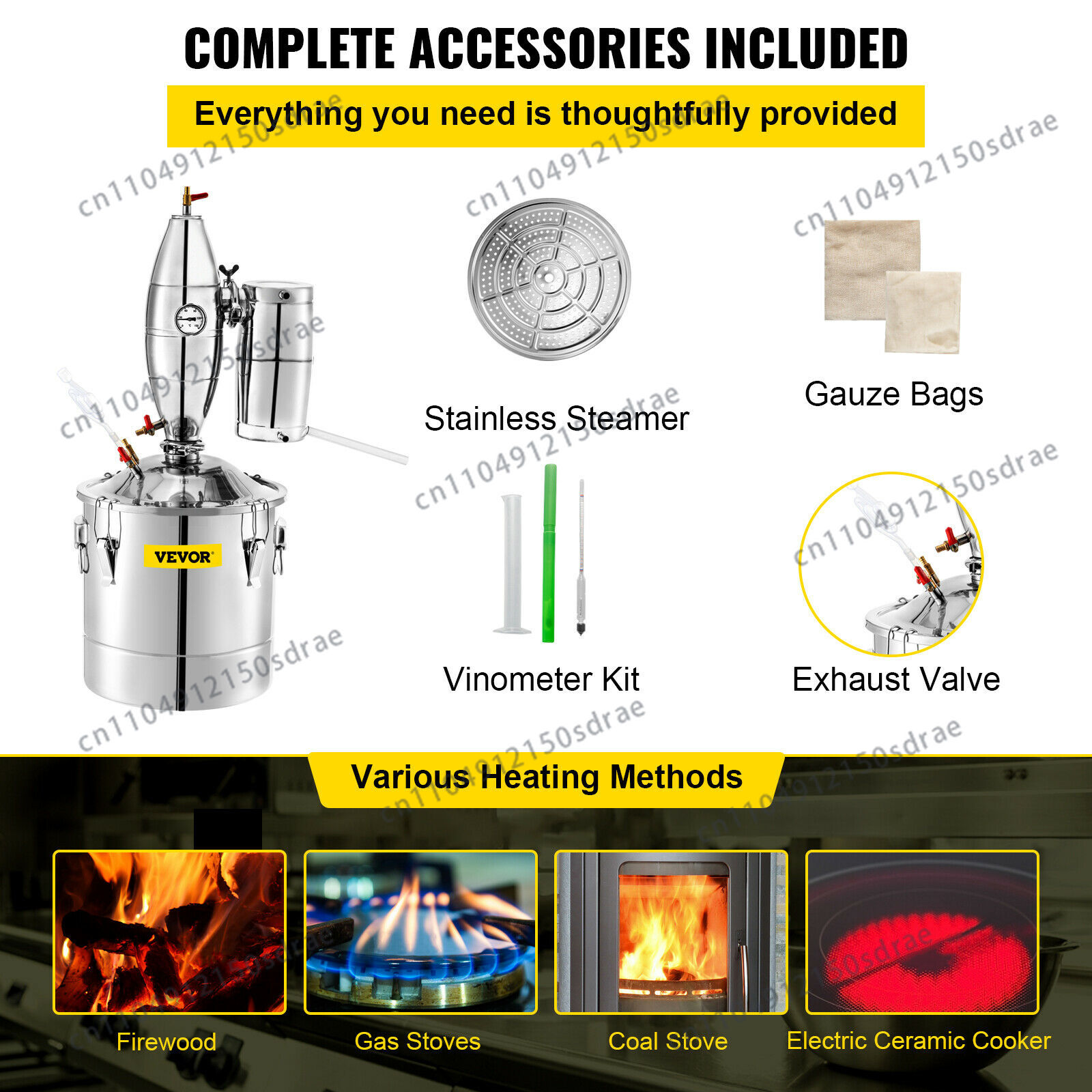SucceBuy 20L-70L Alcohol Disti - Wine Beer Distillation 评论和价格