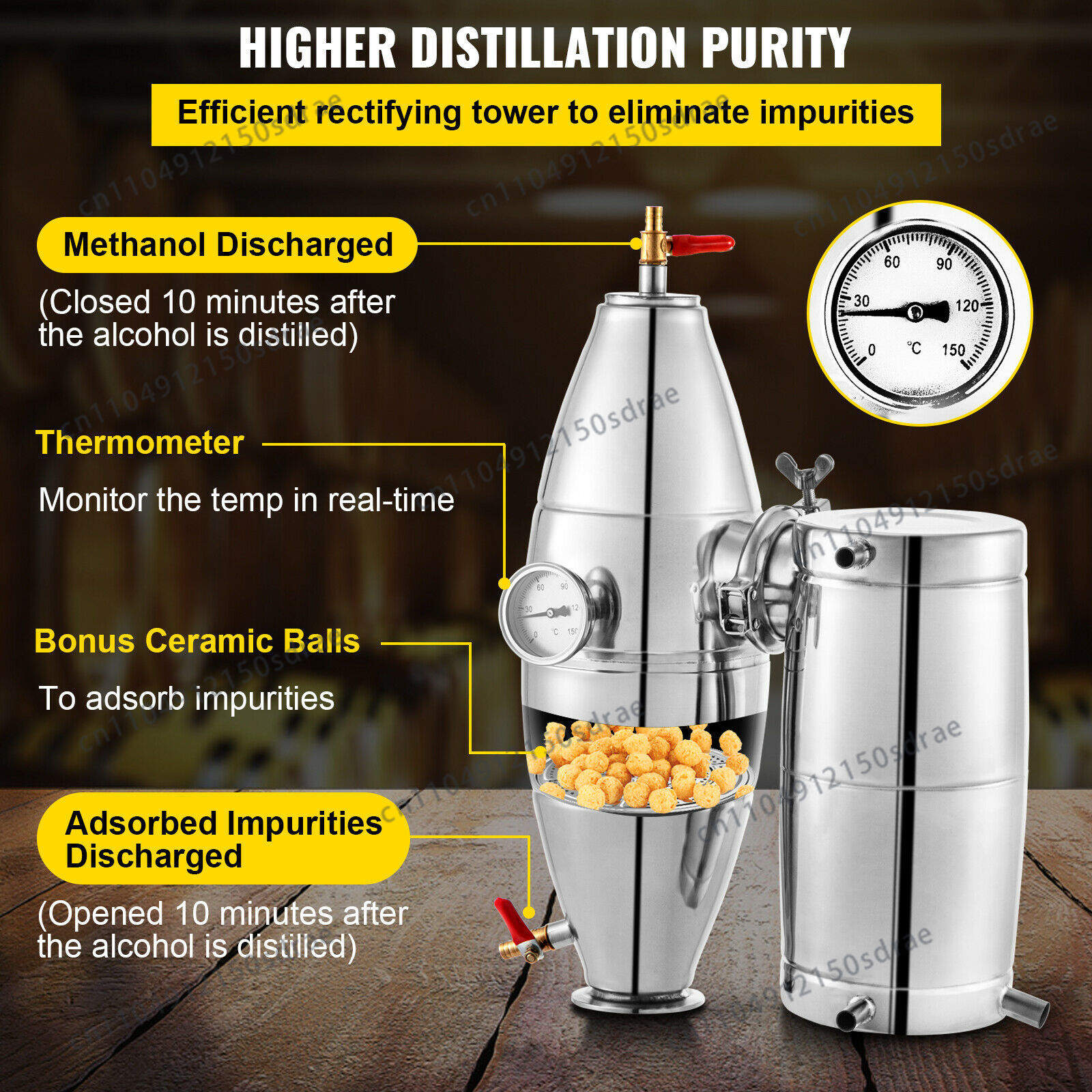 SucceBuy 20L-70L Alcohol Disti - Wine Beer Distillation 评论和价格