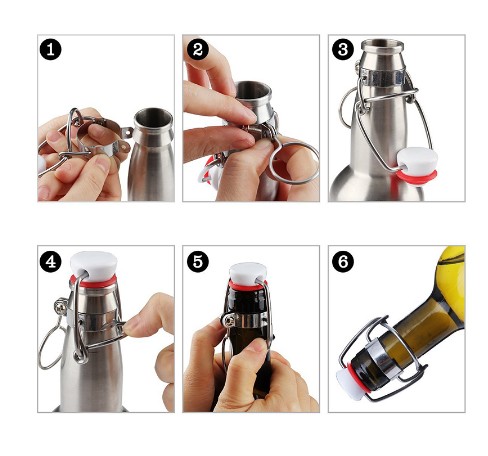 12PCS Ez cork Cap Flip Top Sto - Wine Root Beer 评论和价格